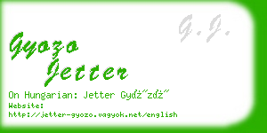 gyozo jetter business card